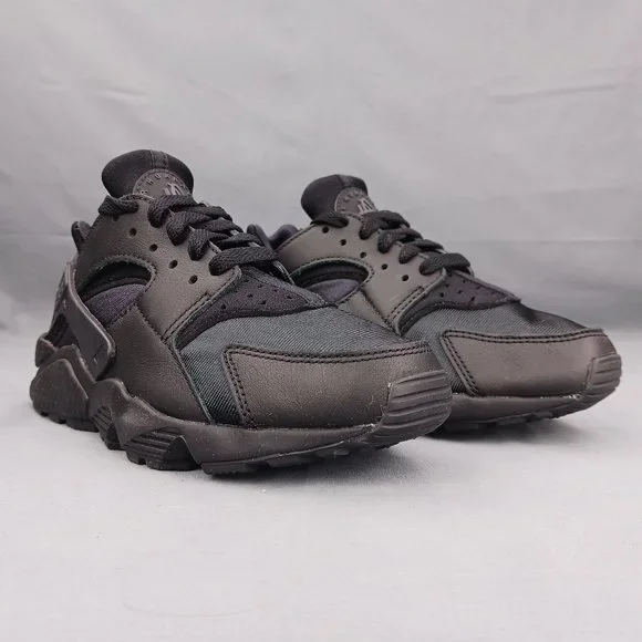 Nike Air Huarache Women's Running Shoes Triple Black DH4439 001 Sizes 6-7 - Picture 2 of 8